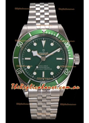 Tudor Black Bay Super Clone Harrods Edition Green Dial Swiss Replica Watch 