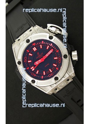 Hublot King Power Diver 4000m Swiss Replica Watch in Red Markers