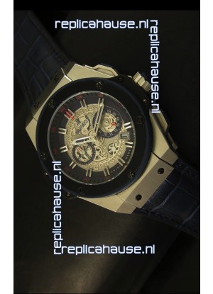 Hublot Big Bang King Steel Skeleton Dial Watch Swiss Quartz 45MM