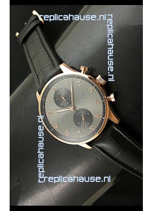 IWC Portuguese Chronograph Swiss Watch in Pink Gold Casing