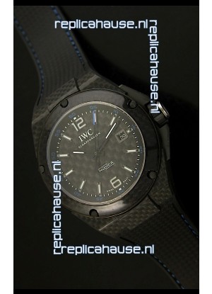 IWC Ingenieur Carbon Casing Swiss Replica Watch in Black Carbon Dial