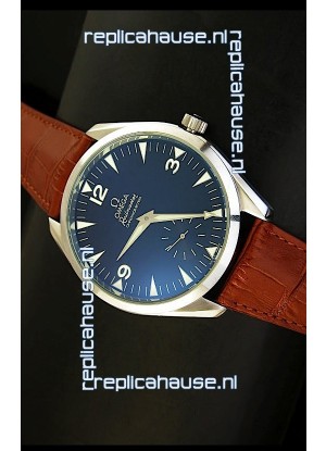 Omega Seamaster Railmaster Japanese Replica Watch in Brown Leather Strap