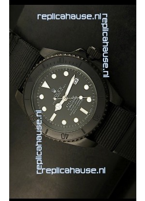 Rolex Submariner STEALTH Edition Swiss Replica in Black Strap