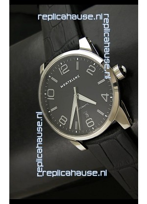 Mont Blanc Timewalker Swiss Automatic Watch in Black Dial - Ultimate Mirror Replica