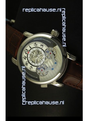 Mont Blanc Nicolas Riessec Stainless Steel Case in Grey Dial