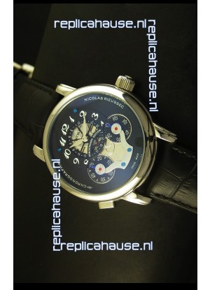 Mont Blanc Nicolas Riessec Stainless Steel Case in Black Dial
