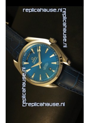 Omega Seamaster Aqua Terra Co-Axial Day Date Leather Swiss Watch