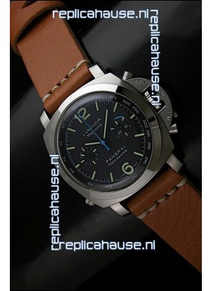Panerai Luminor Regatta Swiss Replica Watch in Black Dial - 1:1 Mirror Replica