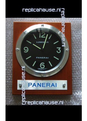 Panerai PAM255 Teak Wood Wall Clock White Dial - 1:1 Mirror Replica