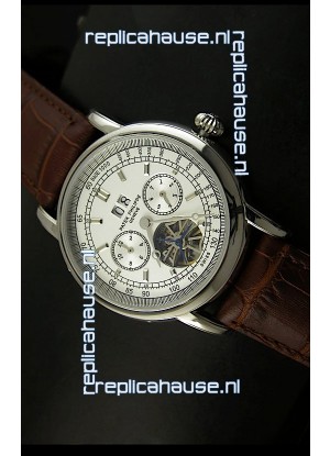 Patek Philippe Complications Tourbillon Japanese Replica Watch in Steel