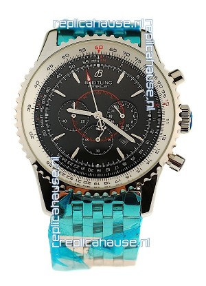 Breitling Montbrillant Japanese Replica Watch in Black Dial