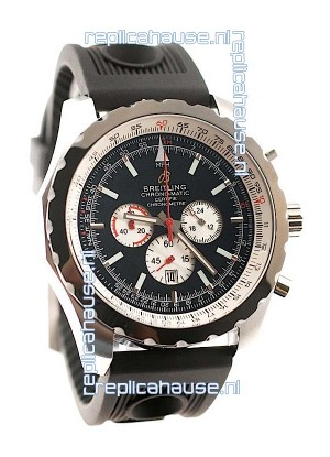 Breitling Chrono-Matic Chronometre Japanese Replica Watch in Black Dial