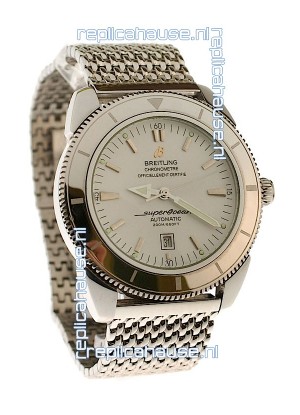 Breitling Chronometre Japanese Replica Automatic Watch in White Dial