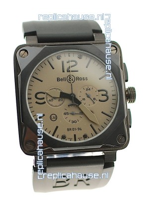 Bell and Ross BR01-94 Edition Japanese PVD Watch in Grey Dial