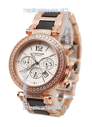 Cartier Pasha Seatimer Swiss Replica Diamonds Watch