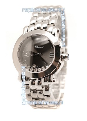 Chopard Happy Sport Swiss Ladies Steel Watch in Black Dial