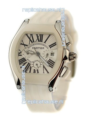 Cartier Roadster Japanese Replica Watch in White