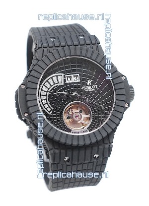 Hublot Black Caviar Tourbillon Power Reserve Japanese Replica Watch