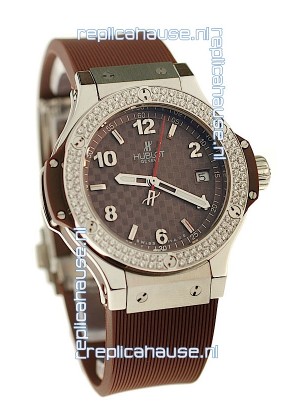 Hublot Big Bang King Cappuccino Diamonds Swiss Replica Quartz Watch
