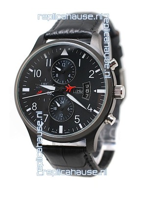 IWC Pilot Spitfire Automatic Japanese PVD Watch in Black 