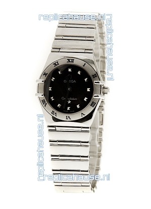 Omega Constellation Ladies Swiss Watch in Black Dial