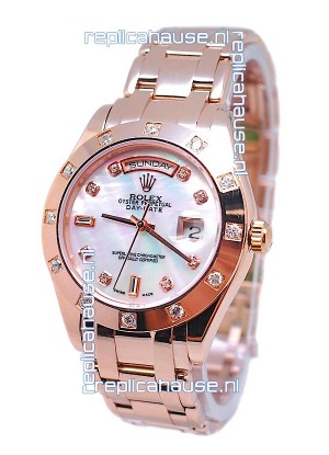 Rolex Day Date White Mother of Pearl Japanese Replica Watch