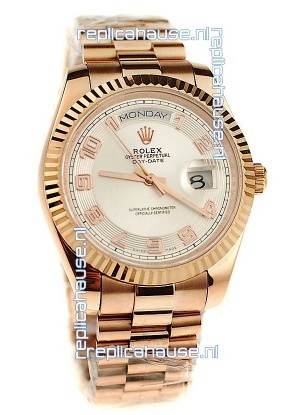 Rolex Day Date Pink Gold Japanese Replica Watch