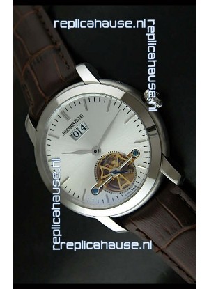 Audemars Piguet Jules Tourbillon Japanese Replica Watch in Silver Dial