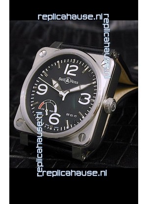 Bell and Ross BR013 97 Power Reserve Swiss Replica Watch in Black Dial