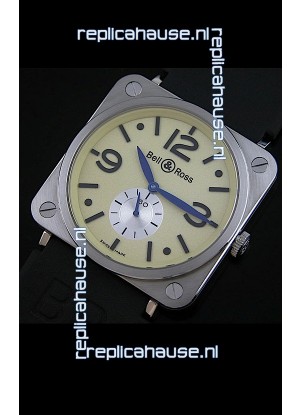 Bell & Ross Japanese Watch in Gold Ivory Dial