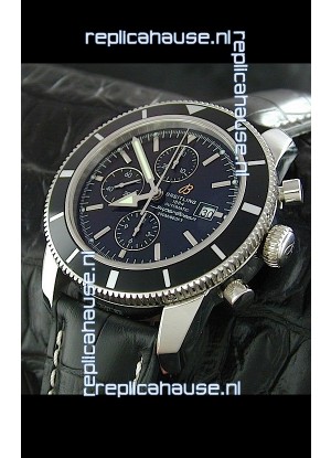 Breitling Superocean Swiss Replica Watch in Black Dial