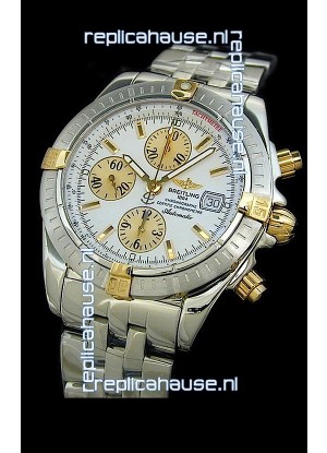 Breitling Windrider Swiss Replica Watch in Two Tone White Dial