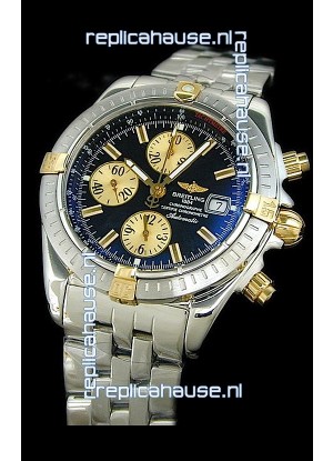 Breitling Windrider Swiss Replica Watch in Black Dial Two Tone Markers