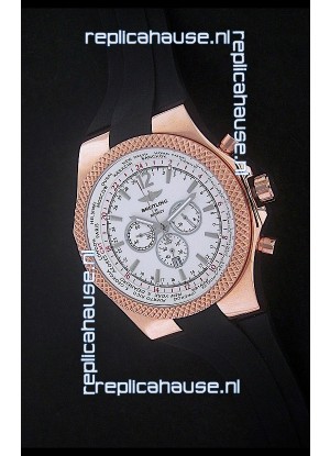 Breitling Bentley Chronograph Japanese Replica Watch in White Dial