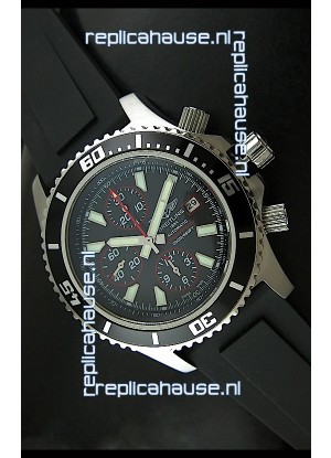 Breiting Superocean Chronograph Swiss Replica Watch in Black Dial - 1:1 Mirror Replica 