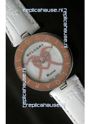Bvlgari B.zerol Japanese Replica Quartz Watch in White Dial