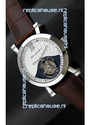 Bvlgari Sotirio Swiss Replica Tourbillon Watch in White Dial