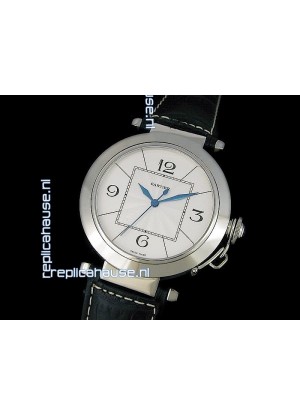Cartier Pasha de Swiss Replica Automatic Watch in White Dial