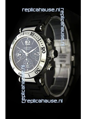 Cartier Pasha de Swiss Replica Watch in Black Dial