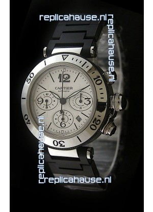 Cartier Pasha de Swiss Replica Watch in White Dial