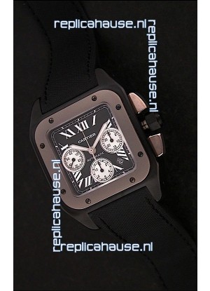 Cartier santos Swiss Replica Watch in Black Dial