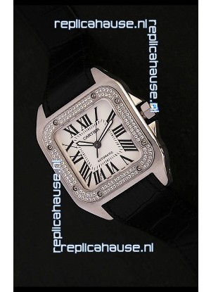 Cartier Santos in Swiss Replica Watch in White Dial