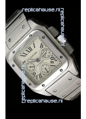Cartier Santos Swiss Replica Watch in Steel Strap