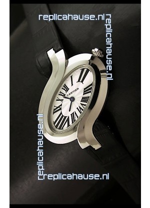Delices De cartier Japanese Watch in Black Strap