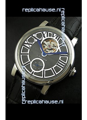 Ballon De Cartier Flying Tourbillon Japanese Replica Watch - Steel Case