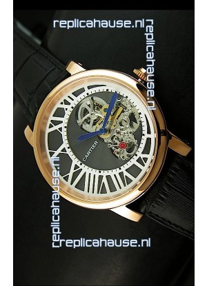 Rotonde De Cartier Cadran Love Japanese Replica Watch - Yellow Gold Case