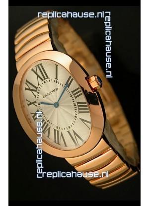 Cartier Baignoire Japanese Replica Watch in Yellow Gold