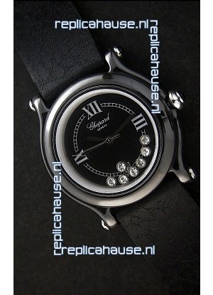 Chopard Happy Sport Japanese Replica Watch in Black Dial