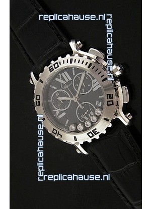 Chopard Happy Sport Swiss Replica Watch in Black Strap