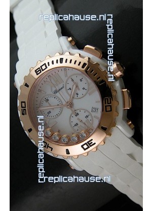 Chopard Happy Sport Swiss Replica Watch in White Strap